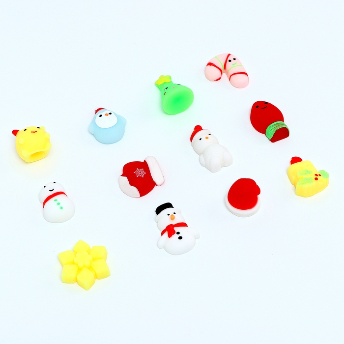 Новогодняя антистресс сквиш мялка &laquo;Новый год&raquo;, в банке, цвета МИКС