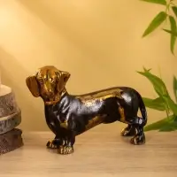 Сувенир интерьерный "Такса" 22х7х14 см, алюминий