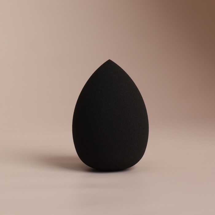 Спонж для макияжа &laquo;Капля&raquo;, 6 &times; 4 см, увеличивается при намокании, цвет чёрный