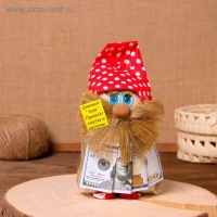 Оберег &laquo;Домовой с долларами&raquo;, 20 см, микс