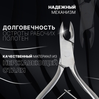Кусачки маникюрные для кутикулы &laquo;Premium&raquo;, двойная пружина, 11 см, длина лезвия - 6 мм, цвет серебристый
