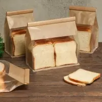 Пакет крафт бумажный, с окном, прямоугольное дно, 22&times;11&times;28 см