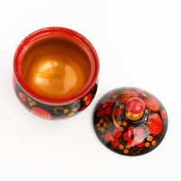 Набор специй &laquo;Земляничка&raquo;, средний, 15&times;15&times;6 см, хохлома