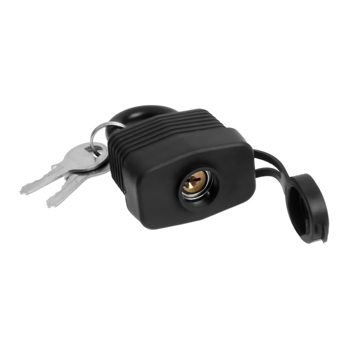 Замок навесной LOCKLAND, 40 мм, влагозащищенный,  короткая дужка, 2 ключа, цвет черный