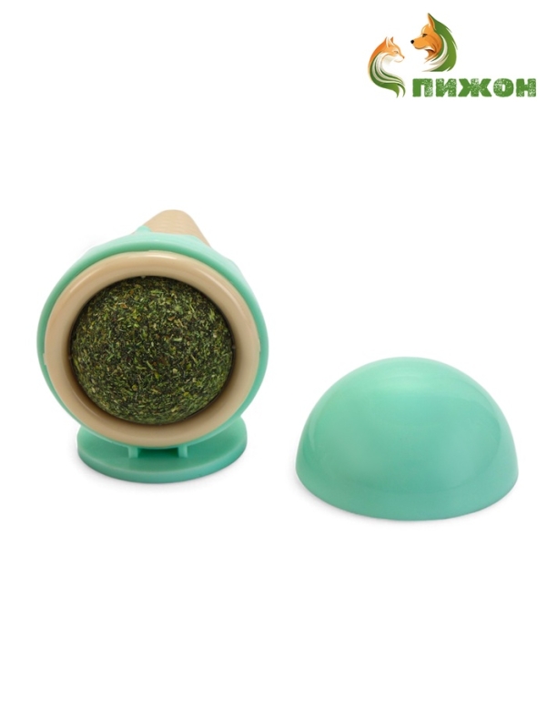 Игрушка для кошек из кошачьей мяты "Мороженное" на основании, 5 х 4 см, розовая