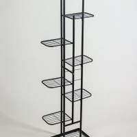 Подставка для цветов Greengo, 8 полок, 43 &times; 22 &times; 141 см, напольная, металл, чёрная