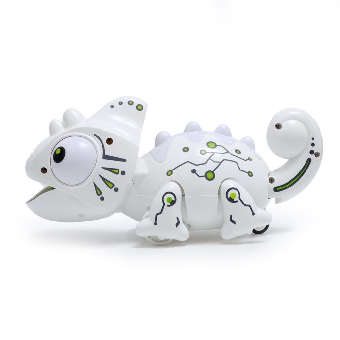 Робот &laquo;Хамелеон&raquo; IQ BOT, на пульте управления, интерактивный: звук, свет, на батарейках