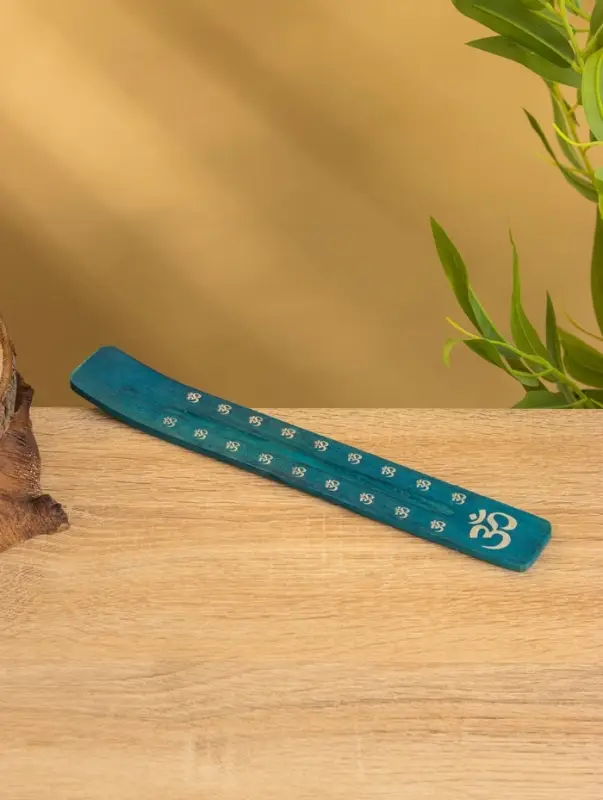 Подставка под благовония "Ом" дерево 25,5 см, МИКС