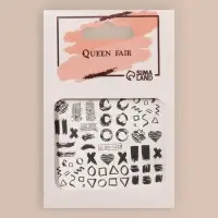 Слайдеры для ногтей &laquo;Творческий беспорядок&raquo;, чёрные