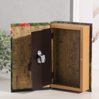 Сейф-книга дерево кожзам "Птицы. Колибри" 21х13х5 см