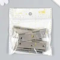 Петля для шкатулки металл с прямыми углами серебро 3,7х6,7 см