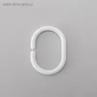 Набор колец для штор в ванную, пластик, 12 шт, белый
