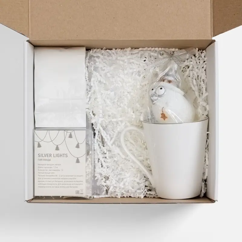 Набор &laquo;Планы на счастье&raquo;, белый с серебристым