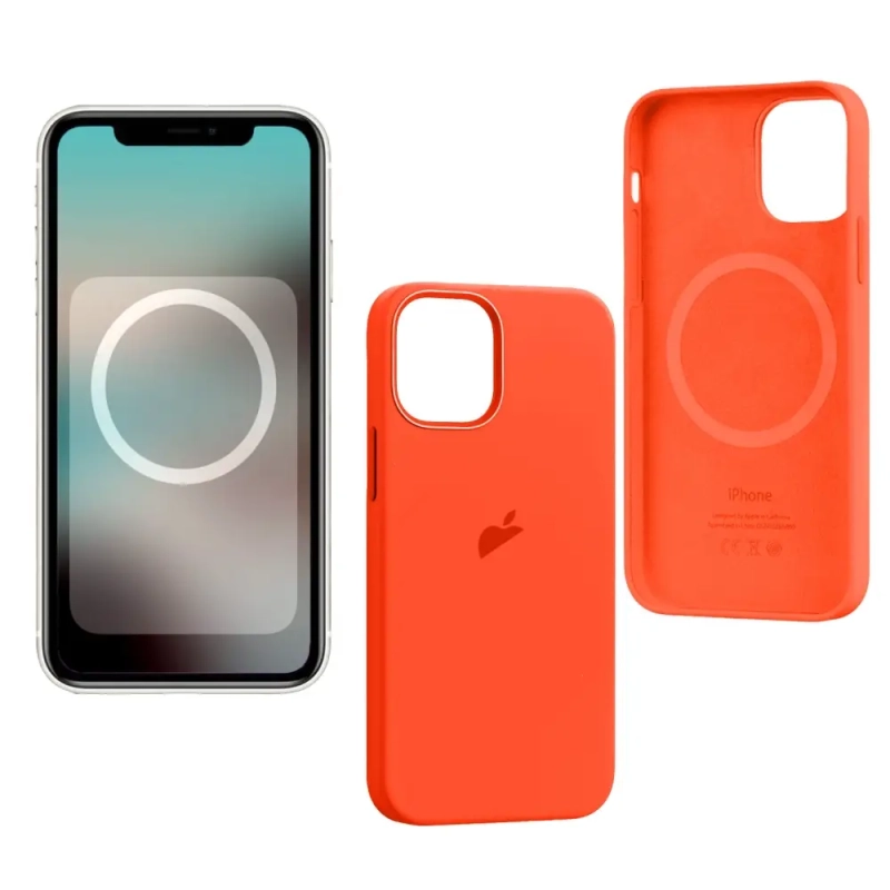 Чехол iPh 12/12 Pro Silicon Case 100% ORG Eletric Orange