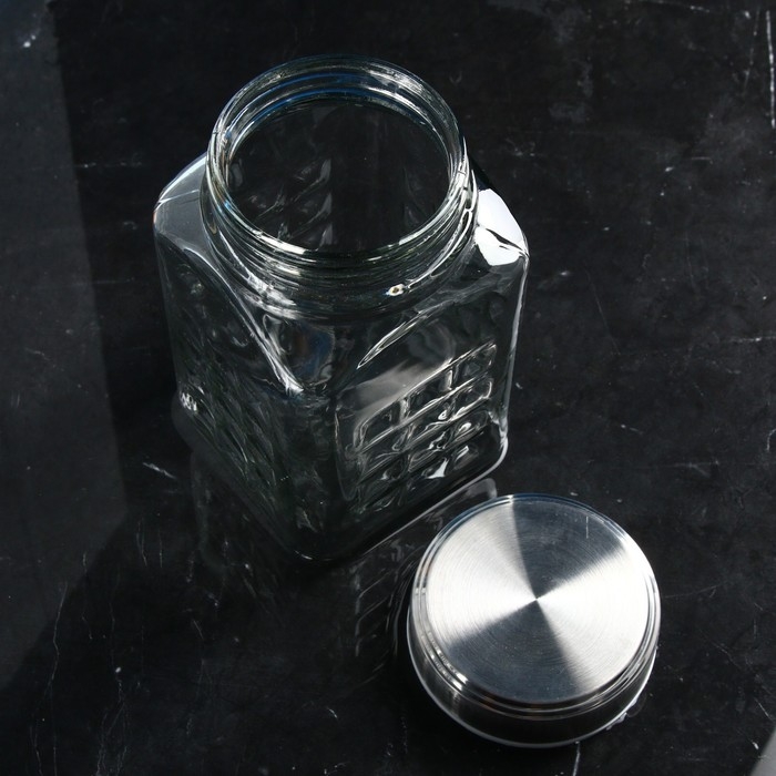 Банка для сыпучих продуктов &laquo;Шатранджи&raquo;, стеклянная, 1.6 л, Иран