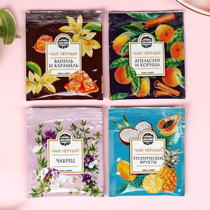 Чай в конверте &laquo;Цвети от счастья&raquo;, 7,2 г ( 4 шт. х 1,8 г),