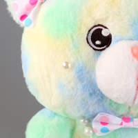 Мягкая игрушка &laquo;Медвежонок&raquo;, с бусинками, 30 см, зелёный