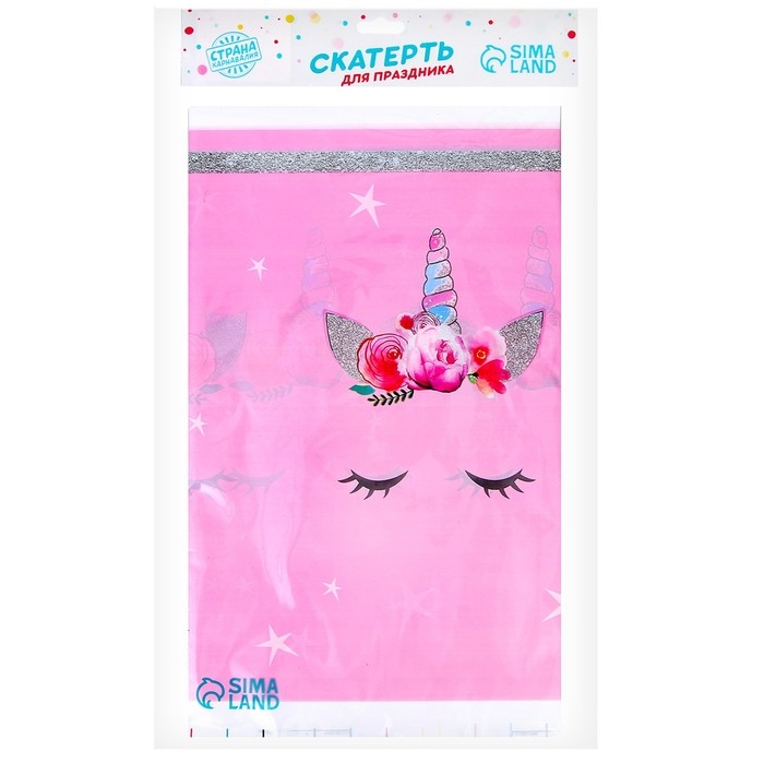 Скатерть одноразовая &laquo;Милый единорог&raquo;, 180&times;137 см