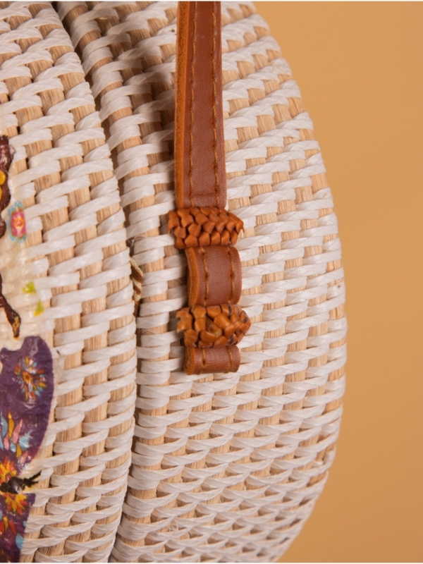 Сумка плетеная ротанг "Бабочки", 15х6х60 см