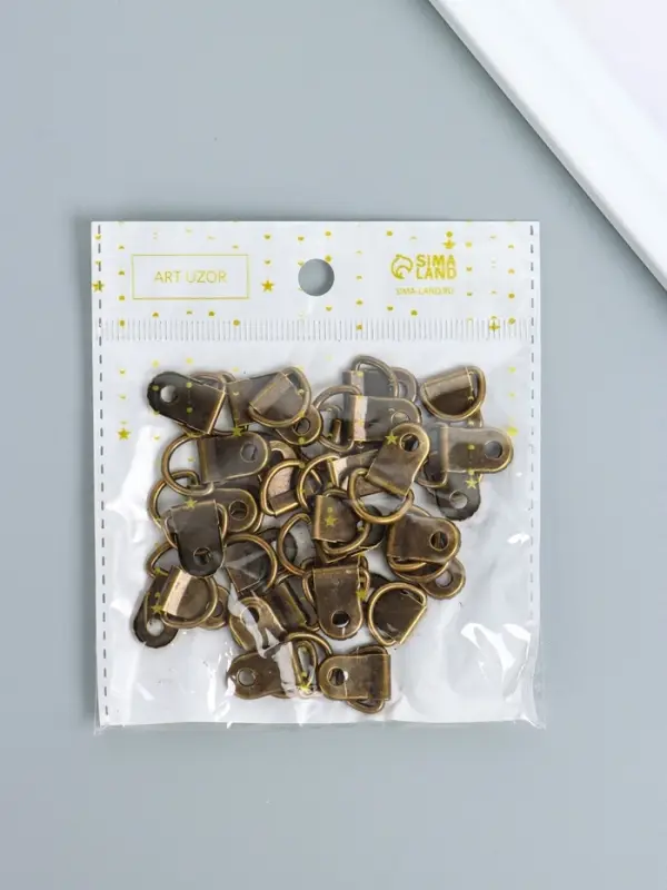 Подвес металл для фоторамки/картины набор 30 шт 2,5х1,5 см