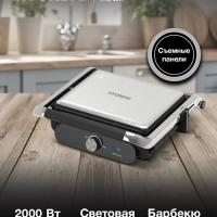 Электрогриль HYG-3041 2000Вт черный