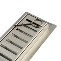 Трап ZEIN, c флaнцeм свободного вращения 360&deg;, 7х70 см, d=40/50 мм, нерж. сталь, сатин