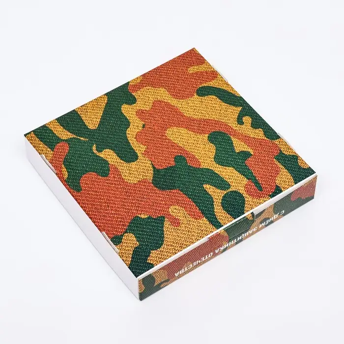 Коробка самосборная, &laquo;Камуфляж&raquo;, 16&times;16&times;3 см