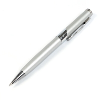 Ручка подарочная, шариковая "Бизнес" в пластиковом футляре, поворотная, серебристая