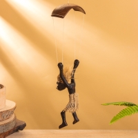 Сувенир "Абориген парашютист" дерево, кокос, 8х6х33 см