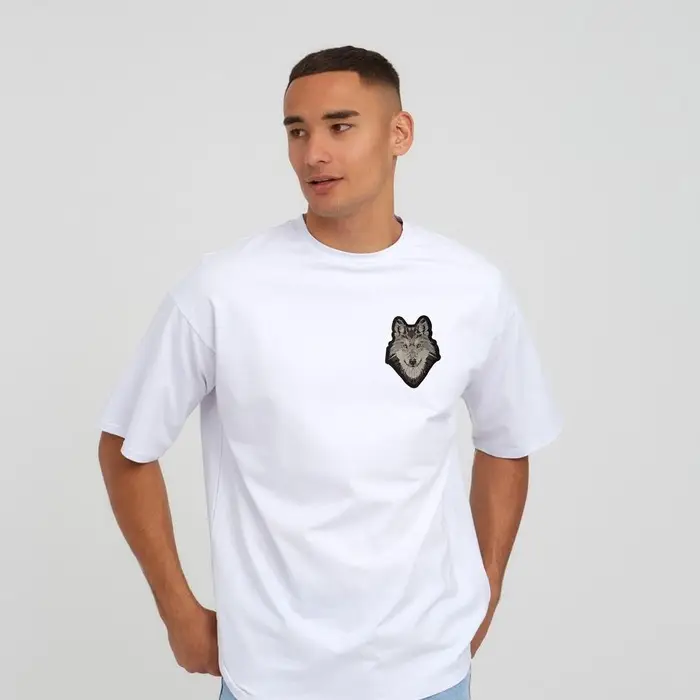 Термоаппликация &laquo;Волк&raquo;, 4.7&times;6 см, серая