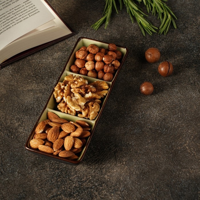 Менажница керамическая 3 секции &laquo;Таллула&raquo;, 20,5&times;7,5&times;2,5 см