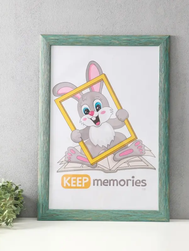 Фоторамка для фото 40х60 см "Luxe Elegance" пластик, морской, (пластик экран)