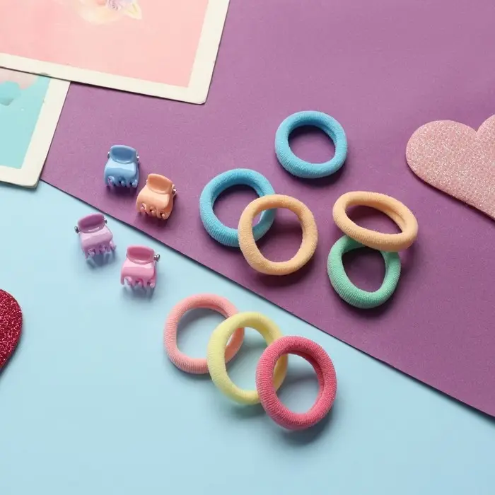 Набор для волос "Затейница колор" (12 резинок 2 см, 4 краба) классика, микс