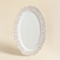 Блюдо SL Home &laquo;Аманде&raquo;, 34,5&times;23&times;2,5 см, овальное, фарфор, белое