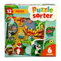 Sorter puzzle 12pcs, 6 shapes