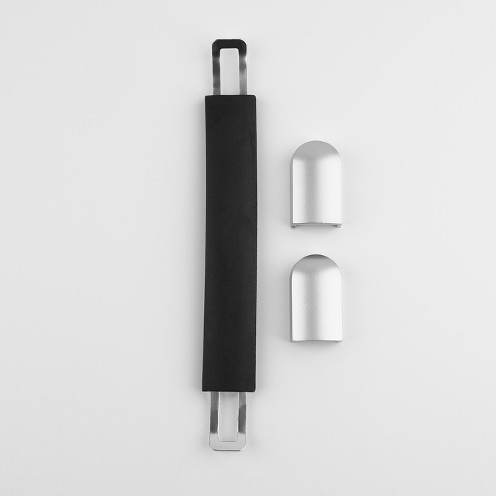 Ручка для чемодана, пластик, 20 &times; 2,2 см, цвет чёрный/серебряный