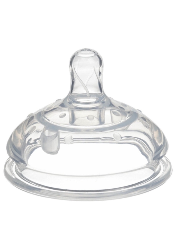 Соска для бутылочки силиконовой M&B, шир.горло, &Oslash;70мм, от 3 мес, антиколиковая