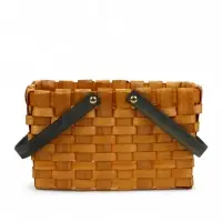 Корзина плетеная  28х23х16 см ручка h=15 см коричневый