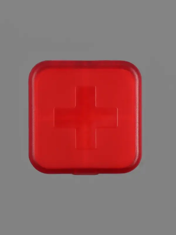 Таблетница, 4 секции, 6&times;6&times;2 см, съёмные секции, МИКС