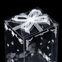 Складная прозрачная коробка из PVC, для упаковки подарков, 4.5&times;5&times;7.5 см