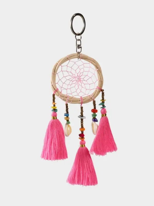 Брелок "Ловец снов" 17 см, цв. розовый