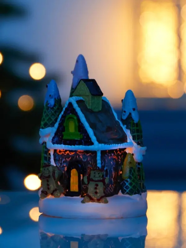 Фигура светодиодная "Дом печеньки" 10х7 см, 4 LED, LR41x3 (в компл), Т/БЕЛЫЙ