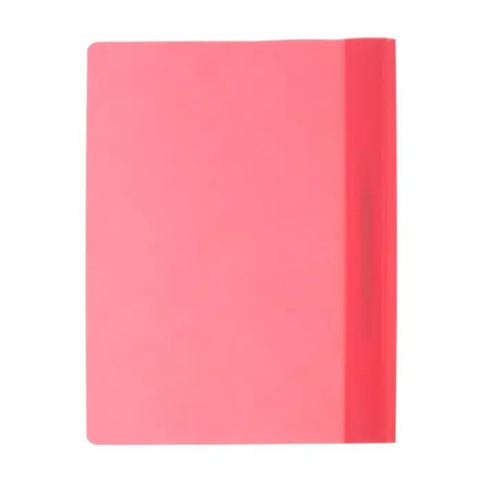 Папка-скоросшиватель Calligrata, А4, 120 мкм, розовая, прозрачный верх