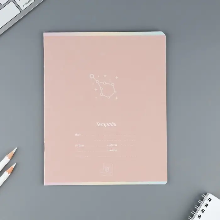 Тетрадь в клетку 18 листов А5, на скрепке &laquo;Школа&raquo;, обложка мелованный картон, 5 видов МИКС