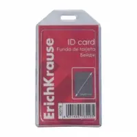 Бейдж вертикальный 54 х 85 мм, ErichKrause прозрачный корпус