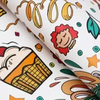 Бумага упаковочная глянцевая &laquo;Угощения&raquo;, 70&times;100 см