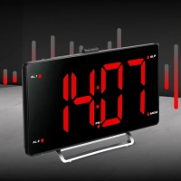 Часы радиоприемник H-RCL246 с FM красная подсветка