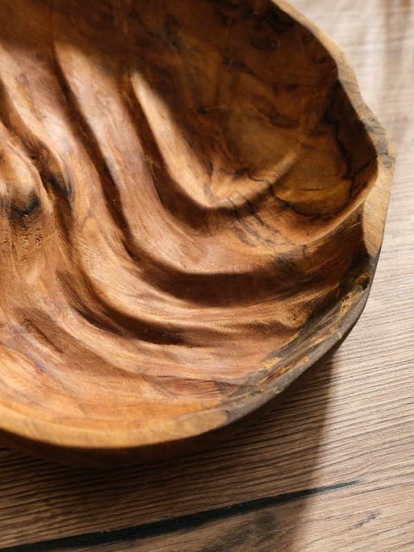 Тарелка "Ракушка" дерево Джати, 25х22х5 см, цв. коричневый