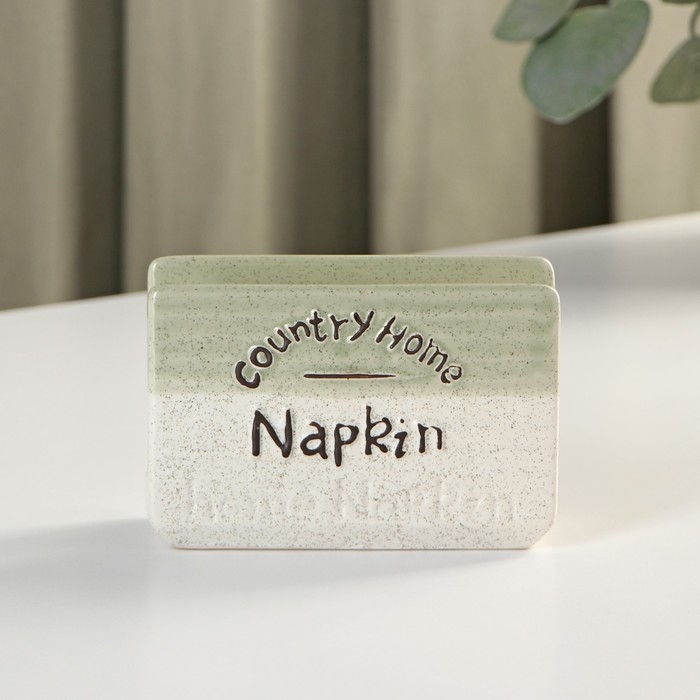 Салфетница керамическая &laquo;Домик в деревне&raquo;, 11,7&times;4&times;8 см