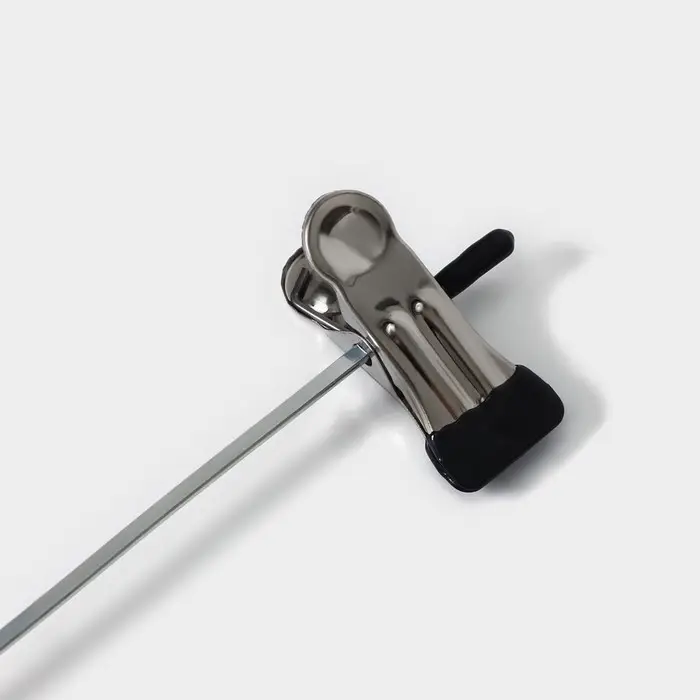 Вешалка для брюк и юбок с зажимами, 30&times;10 см, серебряная